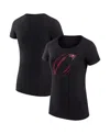 G-iii 4her By Carl Banks Women's Black Tampa Bay Buccaneers Super-slim Fit Lightweight Subtle Football T-shirt In Black
