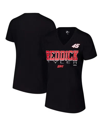 G-iii 4her By Carl Banks Women's Black Tyler Reddick Strategy V-neck T-shirt