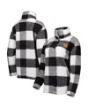 G-iii 4her By Carl Banks Women's Black Washington Commanders Sherpa Plaid Quarter-zip Jacket In Black