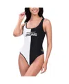 G-iii 4her By Carl Banks Women's Black/white Jacksonville Jaguars Last Stand One-piece Swimsuit In Black,white