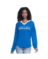 G-iii 4her By Carl Banks Women's Blue Dallas Mavericks Bench Player Oversized Long Sleeve Hooded Top In Blue