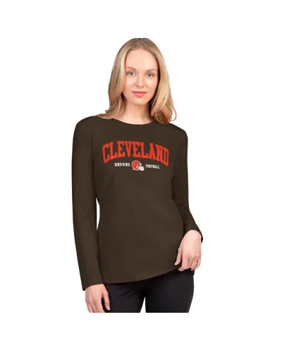 G-iii 4her By Carl Banks Women's Brown Cleveland Browns Best Play Long Sleeve T-shirt