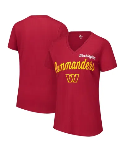G-iii 4her By Carl Banks Women's Burgundy Washington Commanders Post Season V-neck T-shirt