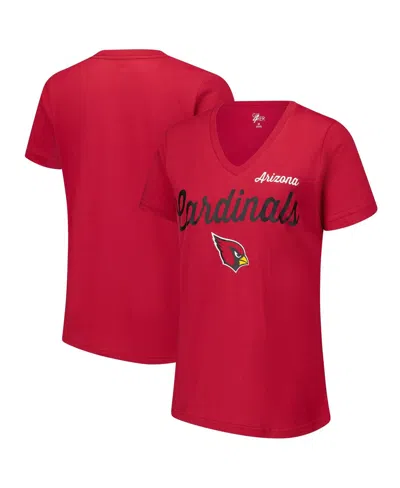 G-iii 4her By Carl Banks Women's Cardinal Arizona Cardinals Post Season V-neck T-shirt In Red