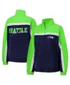 G-iii 4her By Carl Banks Women's College Navy Seattle Seahawks Post Game Full-zip Track Jacket In Multi