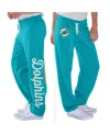 G-iii 4her By Carl Banks Women's  Aqua Miami Dolphins Scrimmage Fleece Pants In Aqua