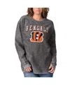 G-iii 4her By Carl Banks Women's  Black Cincinnati Bengals Comfy Cord Pullover Sweatshirt In Black