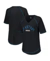 G-iii 4her By Carl Banks Black Ross Chastain Ball Chase Tri-blend Thermal Raglan Top In Black