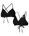 G-iii 4her By Carl Banks Black Kansas City Chiefs Hall Of Fame Bikini Top In Black