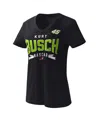G-iii 4her By Carl Banks Women's  Black Kurt Busch Dream Team V-neck T-shirt In Black