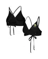 G-iii 4her By Carl Banks Black Minnesota Vikings Hall Of Fame Bikini Top In Black