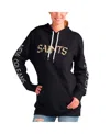 G-iii 4her By Carl Banks Women's  Black New Orleans Saints Extra Inning Pullover Hoodie In Black