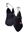 G-iii 4her By Carl Banks Black San Francisco 49ers Full Count One-piece Swimsuit In Black