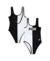 G-iii 4her By Carl Banks Women's Black/white Las Vegas Raiders Last Stand One-piece Swimsuit In Black