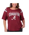 G-iii 4her By Carl Banks Women's  Crimson Alabama Crimson Tide Plus Size Linebacker Half-sleeve T-shi In Crimson