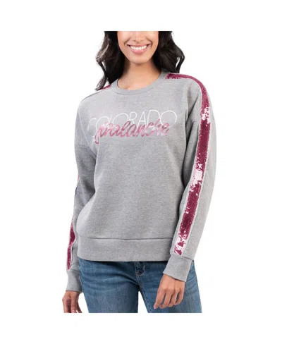G-III 4HER BY CARL BANKS WOMEN'S G-III 4HER BY CARL BANKS GRAY COLORADO AVALANCHE PENALTY BOX PULLOVER SWEATSHIRT