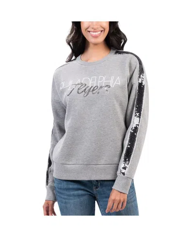 G-iii 4her By Carl Banks Women's  Gray Philadelphia Flyers Penalty Box Pullover Sweatshirt