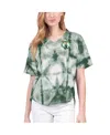 G-iii 4her By Carl Banks Women's  Kelly Green Boston Celtics Tournament Raglan Oversized Tie-dye V-ne In Kelly Green