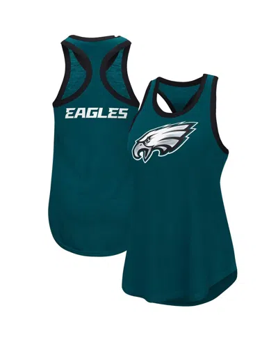 G-iii 4her By Carl Banks Women's  Midnight Green Philadelphia Eagles Team Tater Tank Top