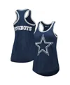G-iii 4her By Carl Banks Women's  Navy Dallas Cowboys Tater Burnout Tank Top In Navy
