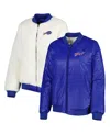 G-iii 4her By Carl Banks Women's  Oatmeal, Royal Buffalo Bills Switchback Reversible Full-zip Jacket In Oatmeal,royal
