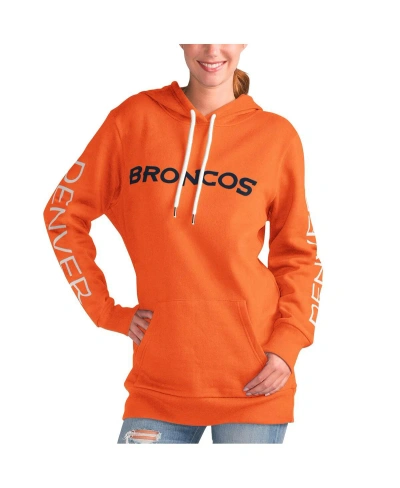 G-iii 4her By Carl Banks Women's  Orange Denver Broncos Extra Inning Pullover Hoodie