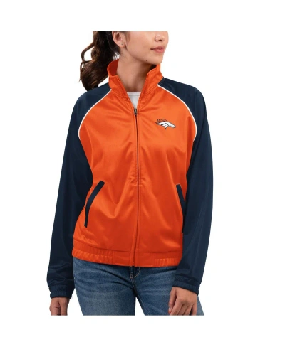 G-iii 4her By Carl Banks Women's  Orange Denver Broncos Showup Fashion Dolman Full-zip Track Jacket