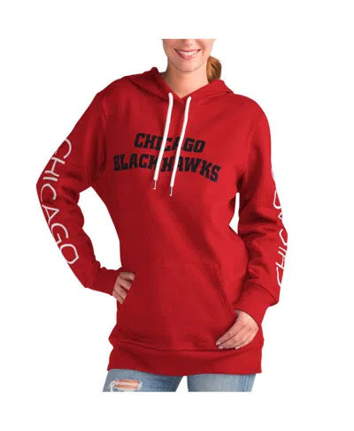 G-iii 4her By Carl Banks Women's  Red Chicago Blackhawks Overtime Pullover Hoodie