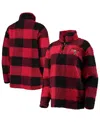 G-iii 4her By Carl Banks Women's  Red Tampa Bay Buccaneers Sherpa Plaid Quarter-zip Jacket In Red