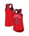 G-iii 4her By Carl Banks Red Washington Capitals First Base Racerback Scoop Neck Tank Top In Red