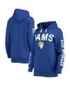 G-iii 4her By Carl Banks Royal Los Angeles Rams Extra Point Pullover Hoodie In Royal