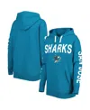 G-iii 4her By Carl Banks Teal San Jose Sharks Extra Inning Pullover Hoodie In Teal