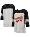 G-iii 4her By Carl Banks Women's  White, Black Washington Commanders First Team 3/4-sleeve Mesh Top In White,black