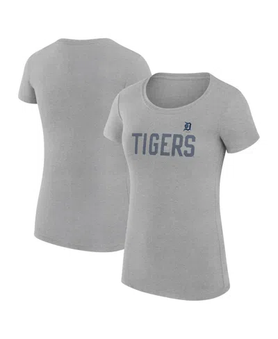 G-iii 4her By Carl Banks Women's Gray Detroit Tigers Dot Print Fitted T-shirt