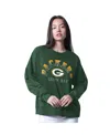 G-iii 4her By Carl Banks Women's Green Green Bay Packers Oversized Feud Sweatshirt In Green