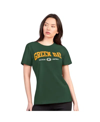 G-iii 4her By Carl Banks Women's Green Green Bay Packers Super-slim Lightweight Winning Crew T-shirt