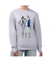 G-iii 4her By Carl Banks Women's Heather Gray Los Angeles Dodgers Baseball Girls Fleece Pullover Sweatshirt In Gray