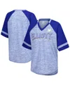 G-iii 4her By Carl Banks Women's Heather Royal Chase Elliott Hall Of Fame Oversized Raglan V-neck T-shirt In Heather Royal