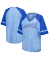 G-iii 4her By Carl Banks Women's Heather Royal Kyle Larson Hall Of Fame Oversized Raglan V-neck T-shirt In Heather Royal