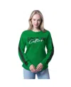 G-iii 4her By Carl Banks Women's Kelly Green Boston Celtics Advantage Tri-blend Long Sleeve T-shirt In Green