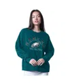 G-iii 4her By Carl Banks Women's Midnight Green Philadelphia Eagles Oversized Feud Sweatshirt In Green