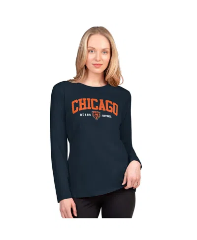 G-iii 4her By Carl Banks Women's Navy Chicago Bears Best Play Long Sleeve T-shirt In Blue