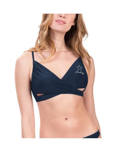 G-iii 4her By Carl Banks Women's Navy Dallas Cowboys Hall Of Fame Bikini Top