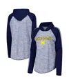 G-iii 4her By Carl Banks Navy Michigan Wolverines Underdog Bling Raglan Long Sleeve Hoodie T-shirt In Multi