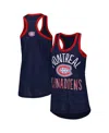 G-iii 4her By Carl Banks Women's Navy Montreal Canadiens First Base Racerback Scoop Neck Tank Top In Blue
