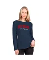 G-iii 4her By Carl Banks Women's Navy New England Patriots Best Play Long Sleeve T-shirt In Blue