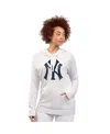 G-iii 4her By Carl Banks Women's Oatmeal New York Yankees Pregame Pullover Hoodie In White