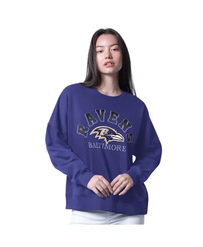 G-iii 4her By Carl Banks Women's Purple Baltimore Ravens Oversized Feud Sweatshirt In Blue