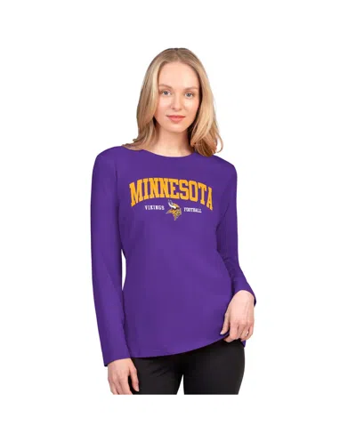 G-iii 4her By Carl Banks Women's Purple Minnesota Vikings Best Play Long Sleeve T-shirt In Blue