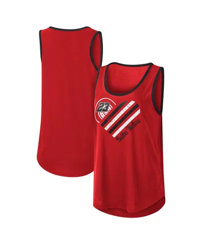 G-iii 4her By Carl Banks Women's Red Bubba Wallace A Game Scoop Neck Tank Top In Red Black